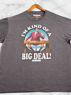 Anchorman Ron Burgundy Men’s 2XL Graphic T Shirt I’m Kind of a Big Deal 2013
